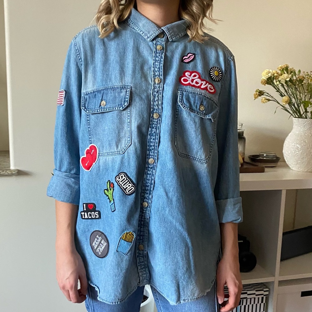 Patchwork denim jacket 🤍